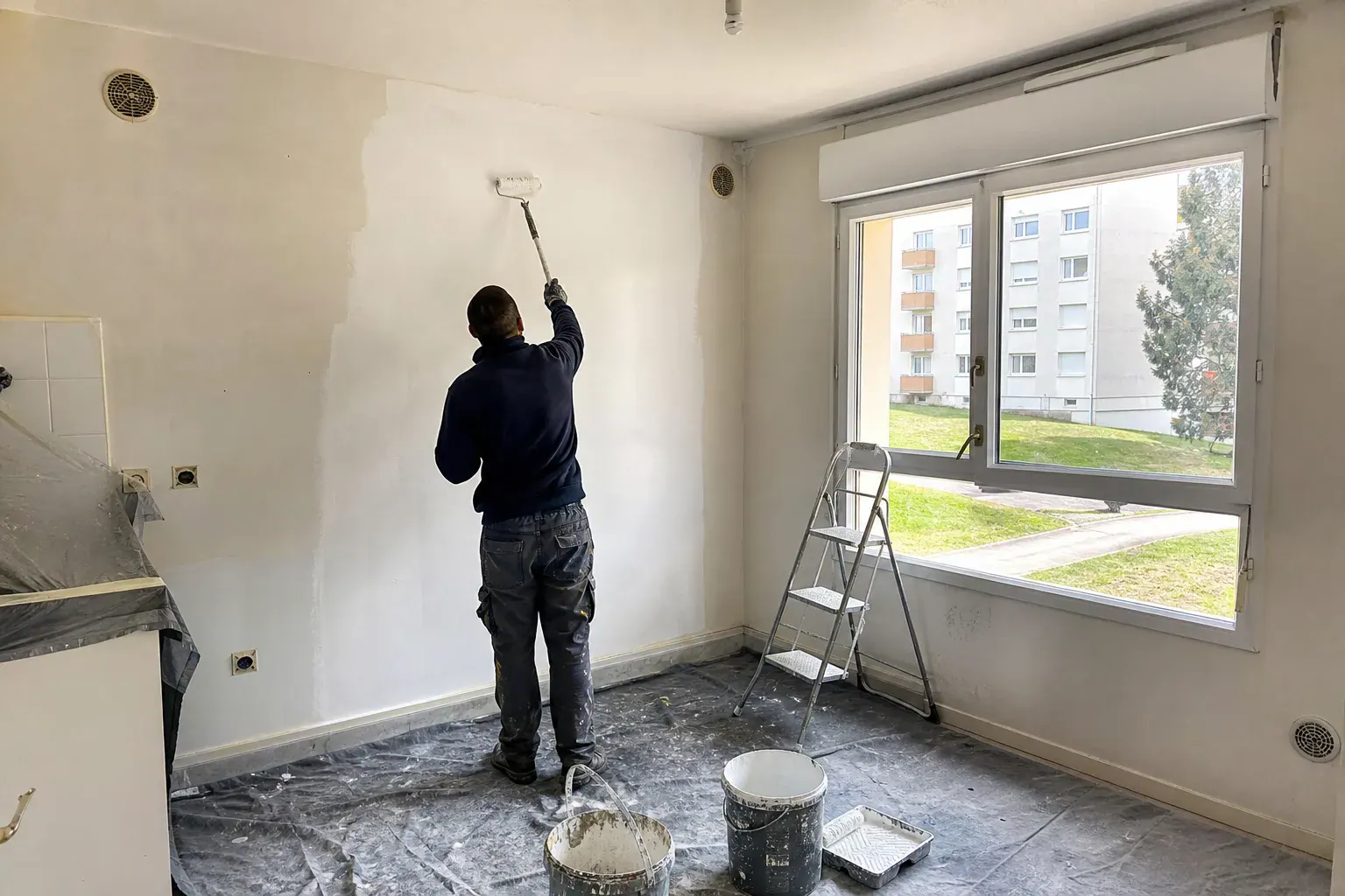 Logement vide d’une résidence sociale des Yvelines remis en état entre deux locataires
