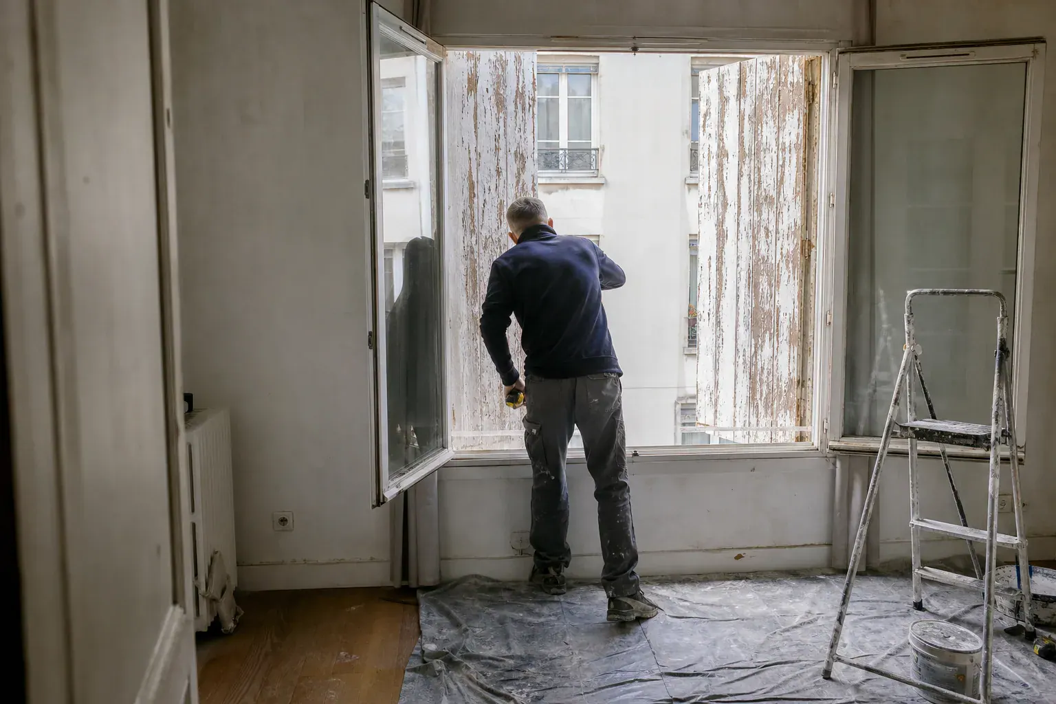Chiffrage des volets d’une copropriété ouverture par ouverture, volet écaillé examiné